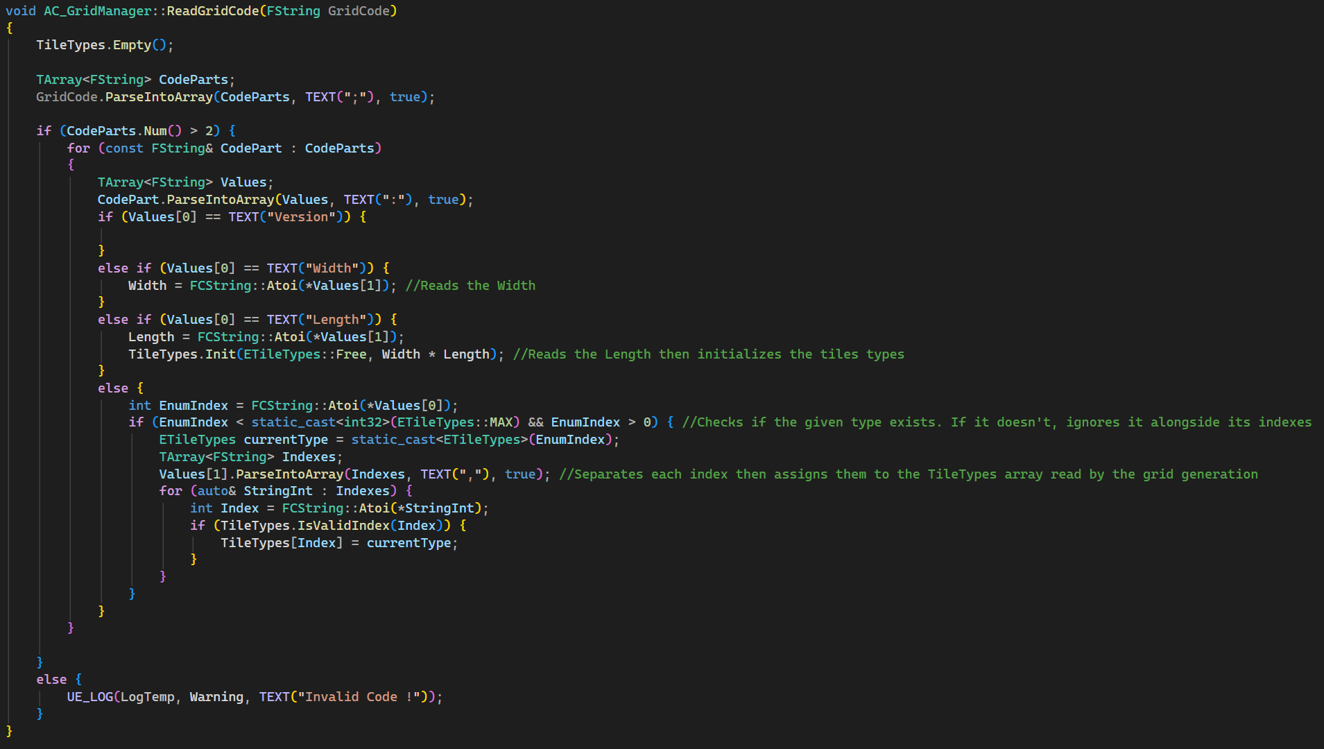 Reading the grid code back
